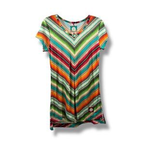 Double D Ranch Striped Short Sleeve in Multicolor Size M